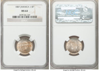 British Colony. Victoria Farthing 1887 MS64 NGC, Royal mint, KM15. Striped russet pattern toning. 

HID09801242017

© 2020 Heritage Auctions | All...