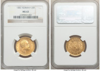 Oscar II gold 20 Kroner 1886 MS63 NGC, Kongsberg mint, KM355. Shimmering luster. 

HID09801242017

© 2020 Heritage Auctions | All Rights Reserved