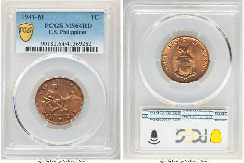 USA Administration Centavo 1941-M MS64 Red PCGS, Manila mint, KM179.

HID09801...