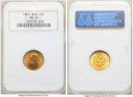 Nicholas II gold 5 Roubles 1902-AP MS65 NGC, St. Petersburg mint, KM-Y62. AGW 0.1245 oz. 

HID09801242017

© 2020 Heritage Auctions | All Rights R...
