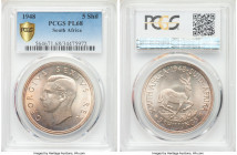 George VI Prooflike 5 Shillings 1948 PL68 PCGS, KM40.1. Mintage: 1,000. Beautiful cartwheel luster with peach toning. 

HID09801242017

© 2020 Her...