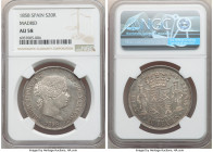 Isabel II 20 Reales 1858 AU58 NGC, Madrid mint, KM609.2.

HID09801242017

© 2020 Heritage Auctions | All Rights Reserved