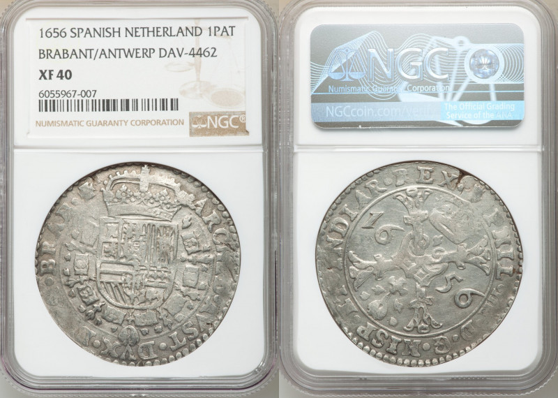 Brabant. Philip IV Patagon 1656 XF40 NGC, Antwerp mint, KM53.1.DAV-4462.

HID0...