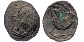Eastern Europe. Mint in the northern Carpathian region circa 200-100 BC. "Schnabelpferd" type
BL Tetradrachm 
Celticised, laureate and bearded head to...