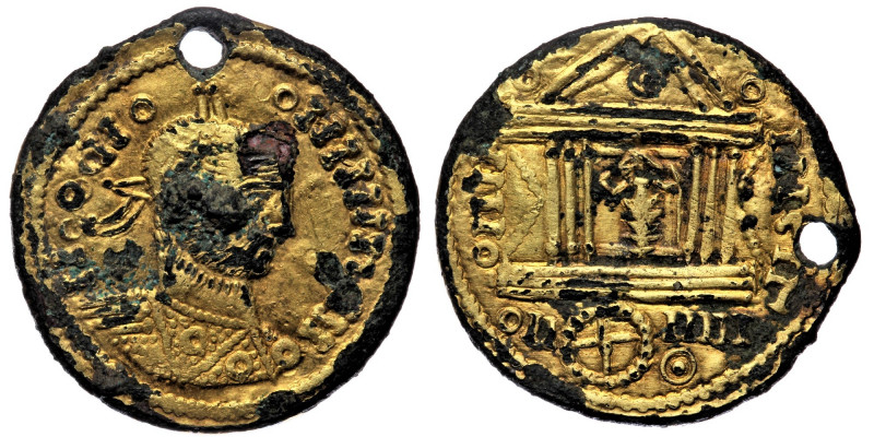 Gothic tribes barbaric fourree imitation of Caracalla (?) aureus ca III century ...