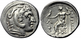 Kingdom of Macedon, Kassander. circa 315-294 BC. AR Tetradrachm. 
In the name and types of Alexander III. Amphipolis,
Head of Herakles right, wearing ...
