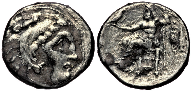 KINGS of MACEDON. Alexander III ‘the Great’. 336-323 BC. AR Drachm, Kolophon min...