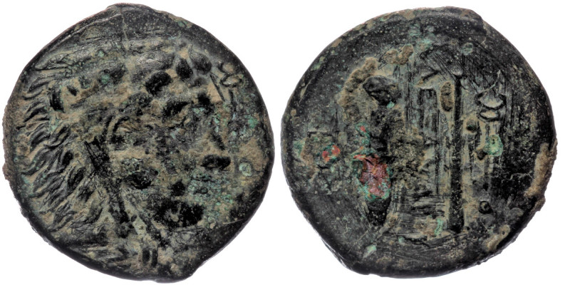 KINGS OF MACEDON. Alexander III 'the Great' (336-323 BC) AE18
Obv: Head of Herak...