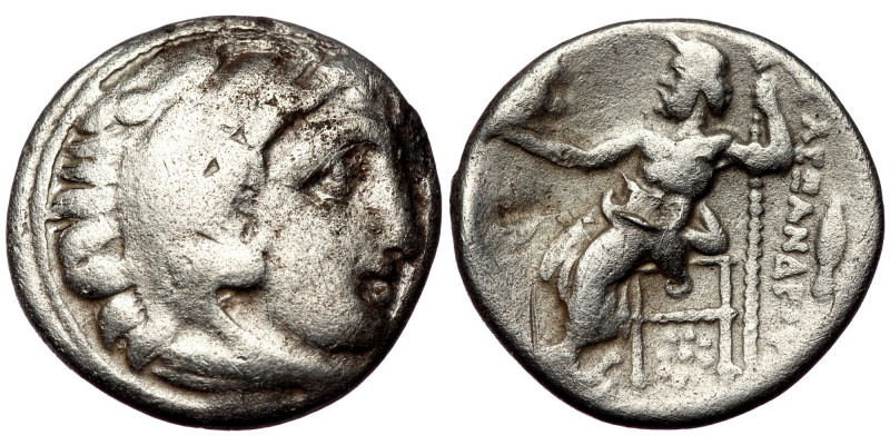 KINGS OF MACEDON. Alexander III 'the Great' (336-323 BC). Drachm. Kolophon.
Head...
