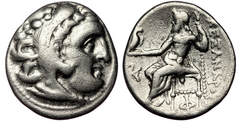 KINGS of MACEDON. Alexander III 'The Great'. 336-323 BC. AR Drachm Kolophon mint...