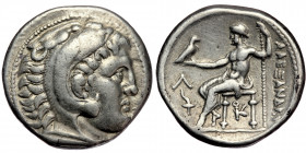 KINGS of MACEDON. Alexander III. 336-323 BC. AR Tetradrachm. Amphipolis mint. Struck under Kassander, circa 315-297 BC. 
Head of Herakles right, weari...