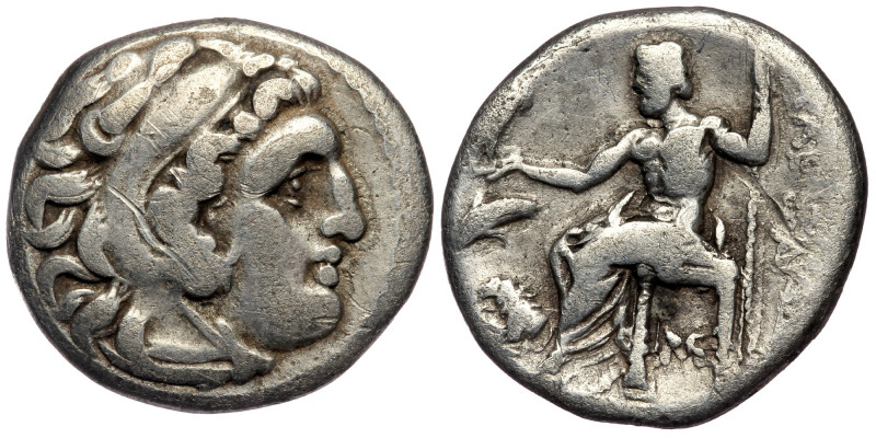 KINGS of THRACE, Macedonian. Lysimachos. 305-281 BC. AR Drachm 
In the name and ...