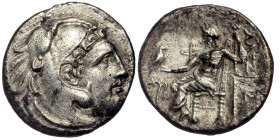 MACEDONIAN KINGDOM. Alexander III the Great (336-323 BC). AR drachm 
3.71 gr. 19 mm