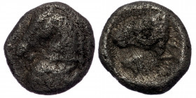THRACE. Uncertain Mint. (ca 500-450 BC) AR Hemiobol
Head of bridled horse. 
Rev: Ram's head left. Beneath, ivy leaf. All in shallow incuse. 
Apparentl...