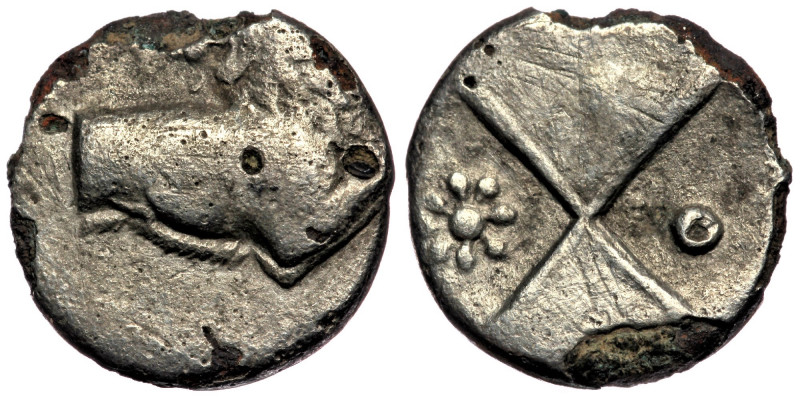 Thracian Chersonese. Chersonesos 386-338 BC. Hemidrachm AR
Forepart of lion righ...