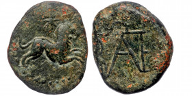KINGS OF BOSPOROS. Polemo I (Circa 37-8 BC). Ae. Pantikapaion.
Lion springing right; star above.
Rev: Monogram of Polemo.
MacDonald 230; HGC 7, 348.
5...