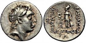 KINGS of CAPPADOCIA. Ariarathes IV. 220-163 BC. AR Drachm, Dated regnal year 33 (187 BC). Diademed head right 
Rev: ΒΑΣΙΛΕΩ4,03, 18 mm