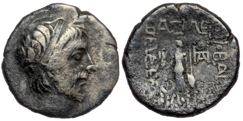 Kings of Cappadocia. Ariobarzanes III (52-42 BC). AR Drachm.
Diademed head right...
