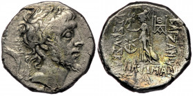 KINGS OF CAPPADOCIA. Ariobarzanes III Eusebes Philoromaios (52-42 BC) AR Drachm year 11 = 42-41 BC. 
Diademed and bearded head of Ariobarnazes to righ...