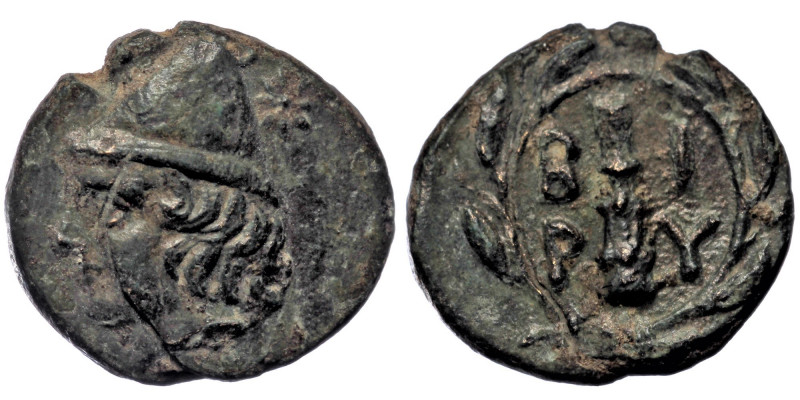 TROAS, Birytis (ca 300-250 BC) AE12 
Bearded head of Kabiros left, wearing pileu...