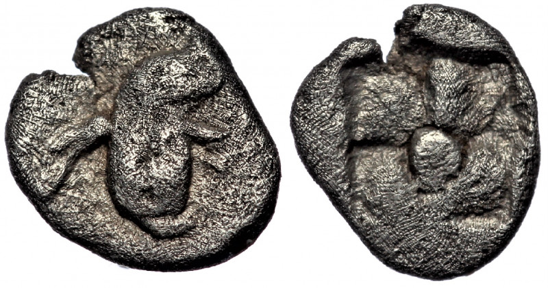 IONIA. Ephesos. Obol (Circa 550-500 BC). AR
 Bee.
Rev: Quadripartite incuse squa...