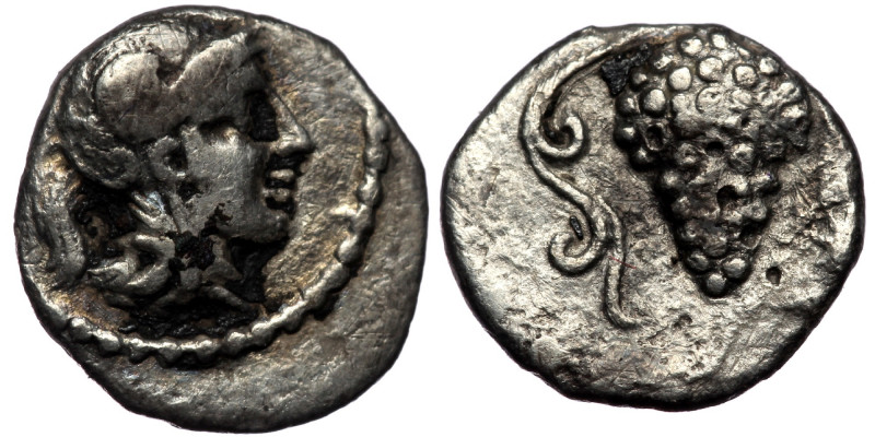 CILICIA, Soloi (ca 410-375 BC) AR Obol 
Helmeted head of Athena right 
Rev: Bunc...