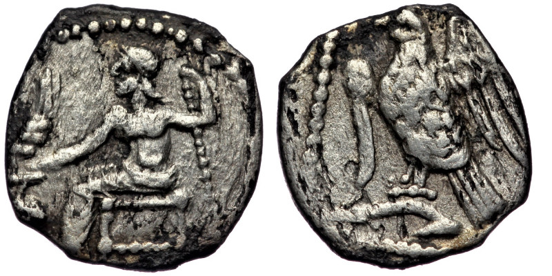 Cilicia, uncertain mint. AR Obol.
CILICIA, uncertain mint. AR Obol. 4th C. 
Baal...