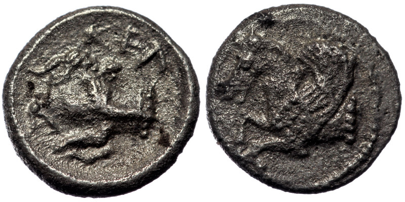 CILICIA. Celenderis (ca 400-350 BC) AR Obol 
Obv: Forepart of Pegasos left
Rev: ...