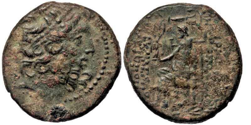 Seleucis and Pieria. Antioch AE
Laureate head of Zeus right 
Rev: Zeus seated le...