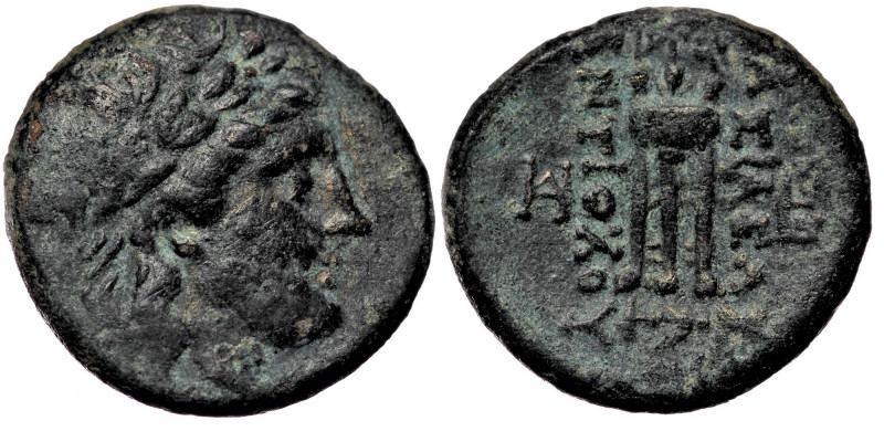 SELEUKID KINGDOM. Antiochos II Theos (261-246 BC) AE16 Sardes.
Obv: Laureate hea...