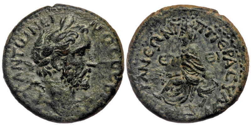 CAPPADOCIA. Tyana. Antoninus Pius (138-161). Ae.
ΑVΤΟΚ ΑΝΤωΝЄΙΝΟС СЄΒΑСT. Laurea...