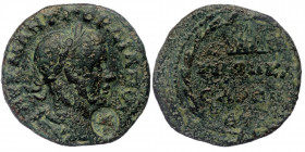 CAPPADOCIA. Caesarea. Gordian III (238-244). Ae. Dated RY 4 (240/1).
A K M ANT ΓOΡΔIANOC./ Laureate, draped and cuirassed bust right. countermark
Rev:...