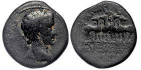 PHRYGIA. Apameia. Augustus with Gaius Caesar (27 BC-14 AD). Ae. G. Masonios Roufos, magistrate.
Laureate head of Augustus right.
Rev: Gaius Caesar sta...