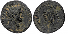 PHRYGIA, Eumeneia, Domitianus (81-96) AE21 Magistrate: M. Kl. Valerianus (high priest)
ΑΥ ΔΟΜΙΤΙΑΝΟϹ ΚΑΙ ΓƐΡΜΑΝΙΚΟϹ; laureate head of Domitian, right
...