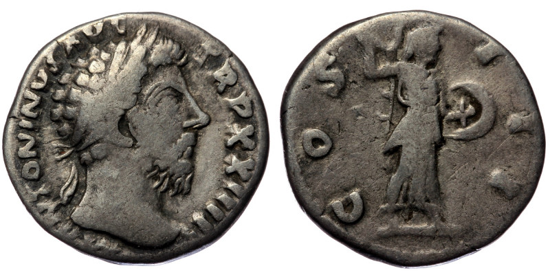 Marcus Aurelius (161-180) AR Denarius, Rome, 169-170
M ANTONINVS - AVG TR P XXII...