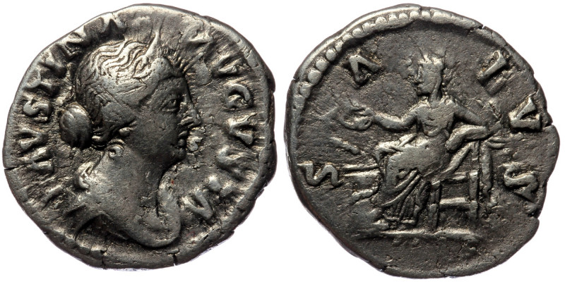 Faustina II (wife of M. Aurelius) AR Denarius. Rome, 161-176. 
FAVSTINA AVGVSTA ...