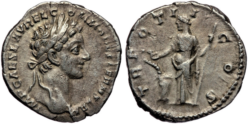 Commodus, as Caesar (177-193) AR Denarius. Struck under Marcus Aurelius, Rome, A...