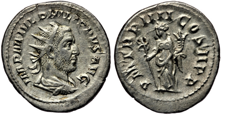 PHILIP I (244-249) AR Antoninianus, Antioch mint. Struck 247 
IMP M IVL PHILIPPV...