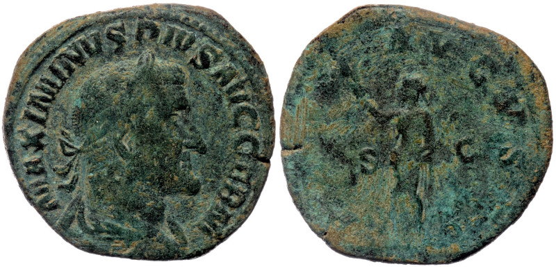 Maximinus I (235 – 238) AE31 Sestertius 
MAXIMINVS PIVS AVG GERM Laureate, drape...