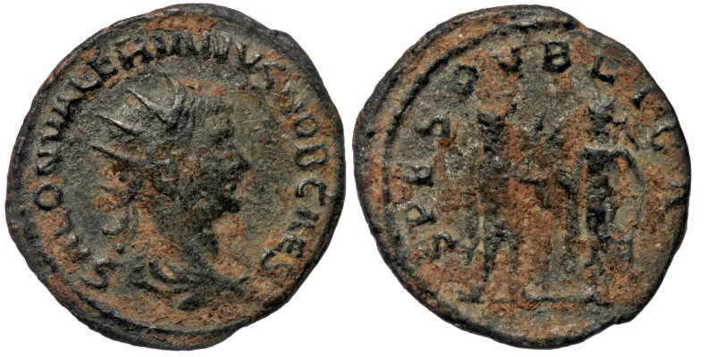 Saloninus (258-260) - AE Antoninianus 
Radiate and draped bust right
Rev: Jupite...