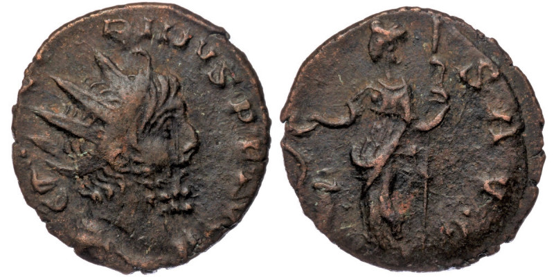 Victorinus (269-271) AE/BI Antoninianus. Treveri, 
IMP C VICTORINVS P F AVG - ra...