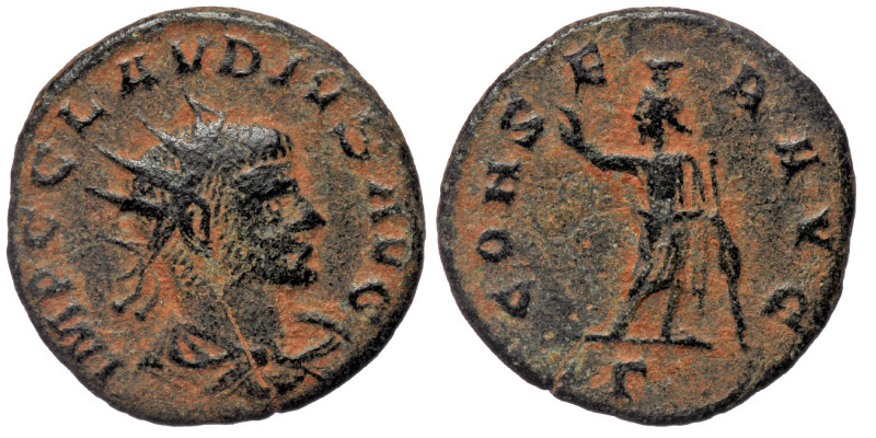 Claudius II Gothicus (268-270) AE19 Antoninianus, Antiochia, late 268-269. 
IMP ...