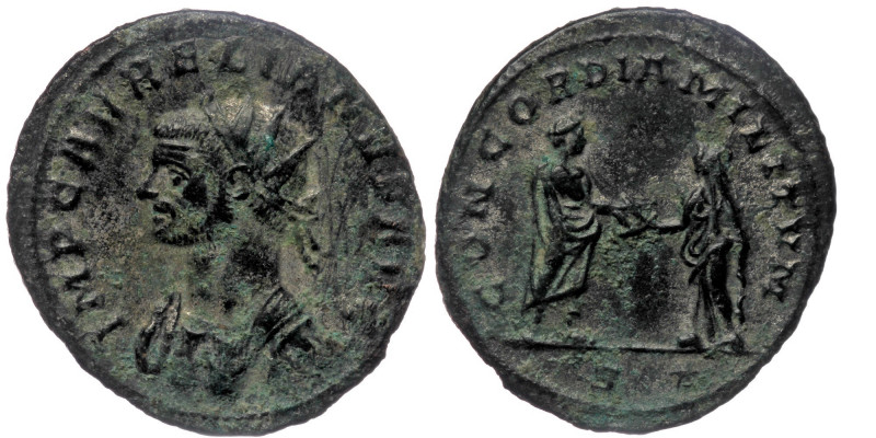 Aurelian (270-275) AE22 solvered Antoninianus, Siscia, autumn 272-early 274. 
IM...