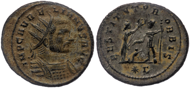 Aurelian Cyzicus, 270- 275 AD . AE
IMP C AVRELIANVS AVG - radiate and cuirassed ...