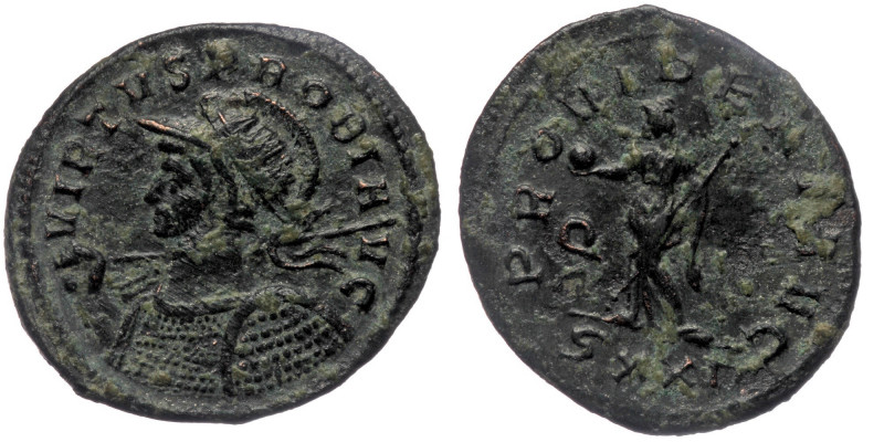 Probus (276-282) AE Antoninianus, Ticinum. 
VIRTVS PROBI AVG - Radiate, helmeted...