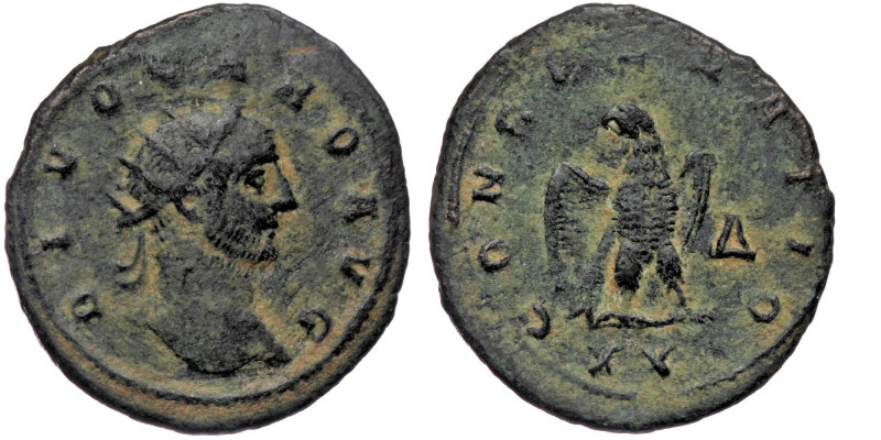 Divus Carus Antoninianus AE Antioch, after AD 283.
DIVO CARO AVG - radiate head ...