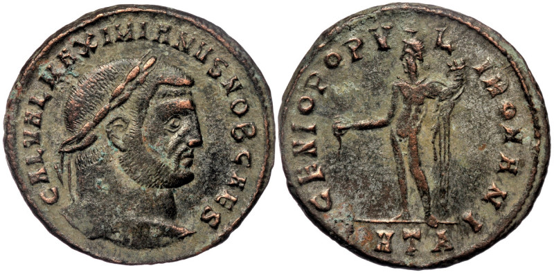 Galerius as Caesar (A.D. 293-305) Follis, AE Follis. Heraclea
GAL VAL MAXIMIANVS...