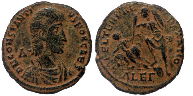 Constantius Gallus Caesar (351-354) AE22 follis, Alexandria. 
DN CONSTANTIVS NOB...