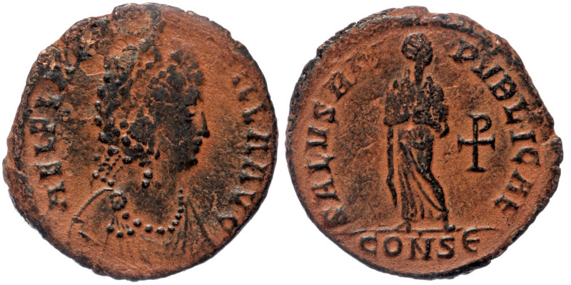 Aelia Flacilla (383-386) AE22 follis Constantinople
AEL FLACCILLA AVG - diademed...