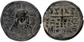 Anonymous (attributed to Romanus III). ca 1028-1034. AE follis (28.9 mm, 9.57 g, 6 h). Anonymous Class B. Constantinople mint. 
+ЄΜΜΑΝΟΩΗΑ - bust of C...
